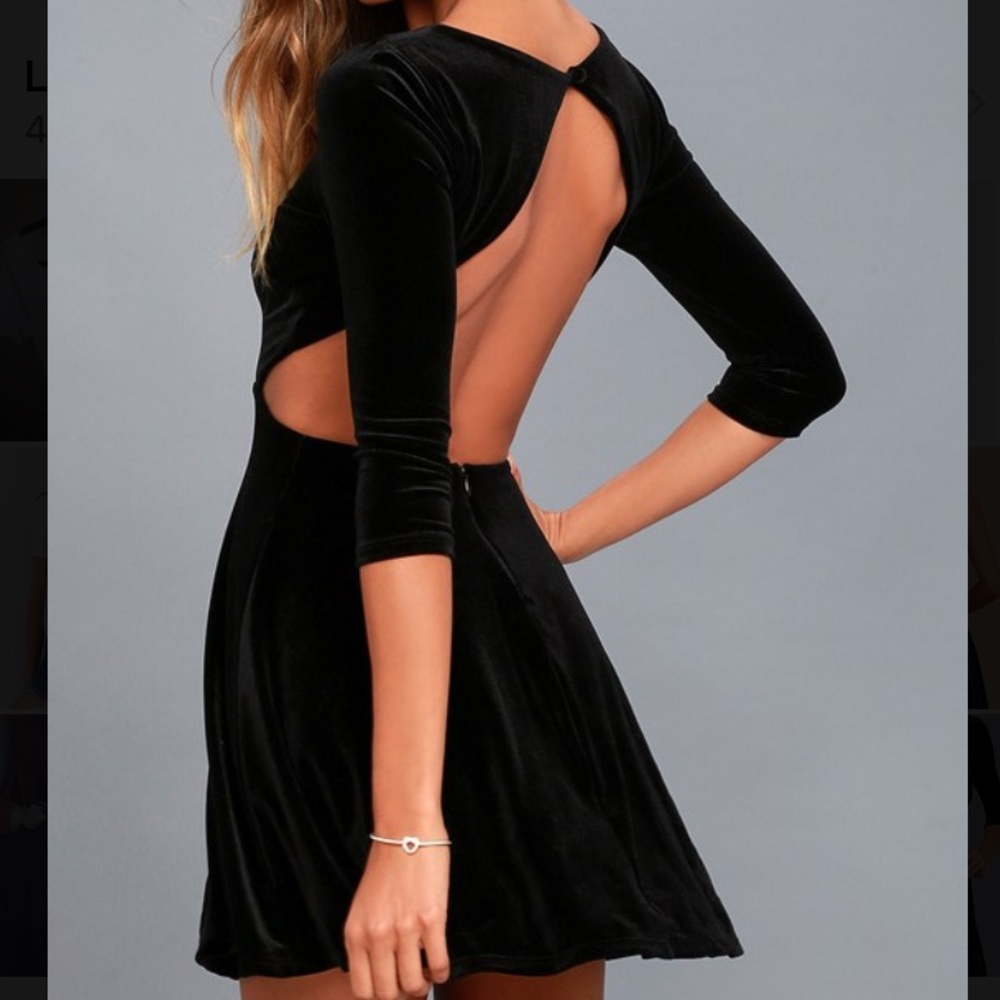 Black Velvet Lulus Bodycon Dress